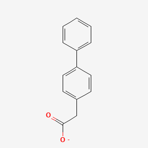 molecular formula C14H11O2- B8471974 2-(4-Phenylphenyl)acetate 
