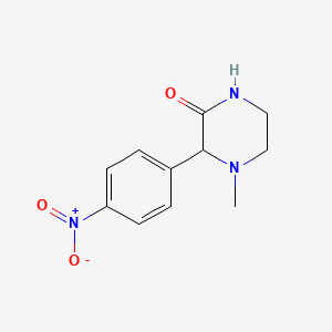 4-Methyl-3-(4-nitrophenyl)piperazine-2-one