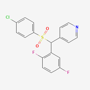 4-[(4-Chlorobenzene-1-sulfonyl)(2,5-difluorophenyl)methyl]pyridine