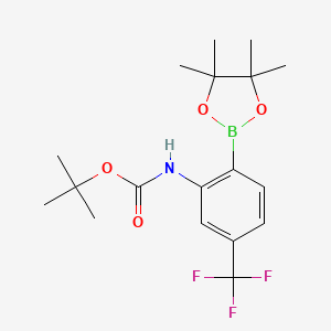 Tert-butyl 2-(4,4,5,5-tetramethyl-1,3,2-dioxaborolan-2-YL)-5-(trifluoromethyl)phenylcarbamate