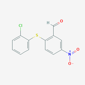 2-[(2-Chlorophenyl)sulfanyl]-5-nitrobenzaldehyde