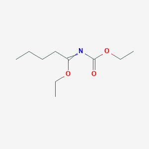 molecular formula C10H19NO3 B8472296 ethyl N-carbethoxyvalerimidate 