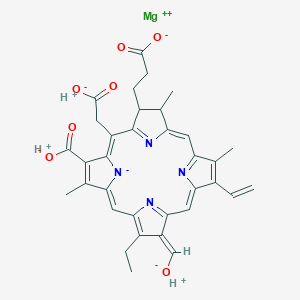 molecular formula C34H32MgN4O7 B084724 magnesium;(8E)-18-(2-carboxylatoethyl)-20-(carboxylatomethyl)-12-ethenyl-7-ethyl-3,13,17-trimethyl-8-(oxidomethylidene)-17,18-dihydroporphyrin-21-ide-2-carboxylate;hydron CAS No. 13962-39-5