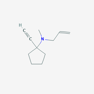 molecular formula C11H17N B8472417 Allyl-(1-ethynyl-cyclopentyl)-methyl-amine 