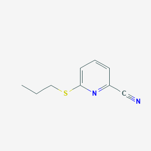 molecular formula C9H10N2S B8472430 2-Cyano-6-propylthiopyridine 
