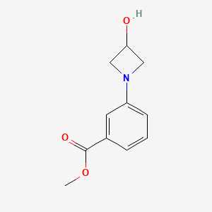 molecular formula C11H13NO3 B8472464 Methyl 3-(3-hydroxyazetidin-1-yl)benzoate 