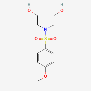 molecular formula C11H17NO5S B8472614 N,N-Bis-(2-hydroxy-ethyl)-4-methoxy-benzenesulfonamide 