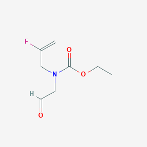molecular formula C8H12FNO3 B8472847 Ethyl N-(2-fluoroallyl)-N-(2-oxoethyl)-carbamate 