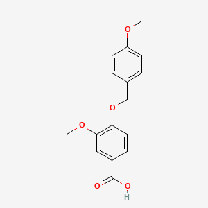 molecular formula C16H16O5 B8472868 3-Methoxy-4-p-methoxybenzyloxybenzoic acid 
