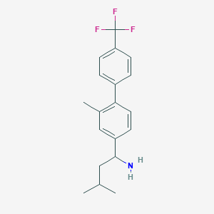 3-Methyl-1-(2-methyl-4'-(trifluoromethyl)biphenyl-4-yl)butan-1-amine