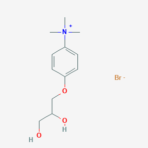 molecular formula C12H20BrNO3 B008473 (p-(2,3-Dihydroxypropoxy)phenyl)trimethylammonium bromide CAS No. 109732-00-5
