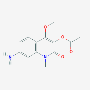 7-Amino-4-methoxy-1-methyl-2-oxo-1,2-dihydroquinolin-3-yl acetate