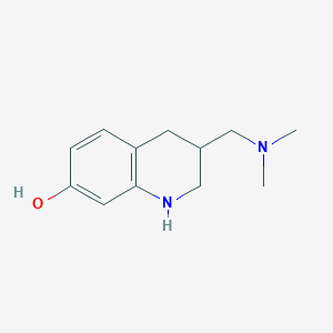 molecular formula C12H18N2O B8473026 3-(Dimethylamino)methyl-1,2,3,4-tetrahydro-7-quinolinol 