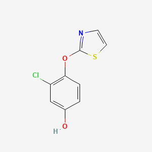 molecular formula C9H6ClNO2S B8473041 3-Chloro-4-(1,3-thiazol-2-yloxy)phenol 