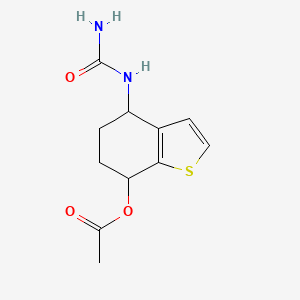 4-(Carbamoylamino)-4,5,6,7-tetrahydro-1-benzothiophen-7-yl acetate