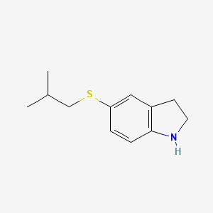 molecular formula C12H17NS B8473101 5-(Isobutylthio)indoline 
