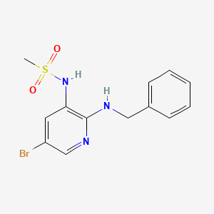 molecular formula C13H14BrN3O2S B8473679 n-(2-(Benzylamino)-5-bromopyridin-3-yl)methanesulfonamide 