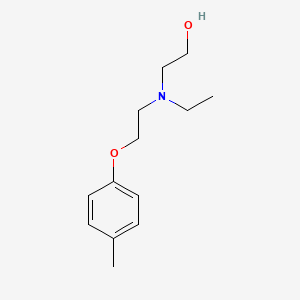 molecular formula C13H21NO2 B8473747 N-Ethyl-N-(2-hydroxyethyl)-N-[2-(4-methylphenoxy)ethyl]-amine 
