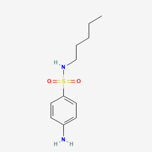 molecular formula C11H18N2O2S B8473841 N-(pentyl)-4-aminobenzenesulfonamide 