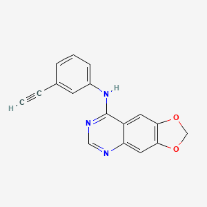 molecular formula C17H11N3O2 B8473849 N-(3-Ethynylphenyl)-2H-[1,3]dioxolo[4,5-G]quinazolin-8-amine CAS No. 183321-65-5