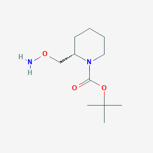 molecular formula C11H22N2O3 B8473866 tert-Butyl (2S)-2-[(aminooxy)methyl]piperidine-1-carboxylate 