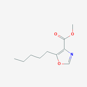 molecular formula C10H15NO3 B8473898 Methyl 5-pentyl-1,3-oxazole-4-carboxylate CAS No. 89007-02-3