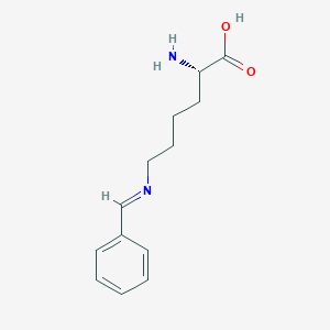 molecular formula C13H18N2O2 B084739 (S)-2-amino-6-[(benzylidene)amino]hexanoic acid CAS No. 14511-39-8