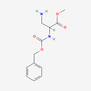 molecular formula C12H16N2O4 B8473901 Methyl 3-amino-2-(((benzyloxy)carbonyl)amino)propanoate 