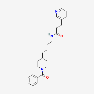 molecular formula C24H31N3O2 B8473928 N-[4-(1-Benzoylpiperidin-4-YL)butyl]-3-pyridin-3-ylpropanamide 