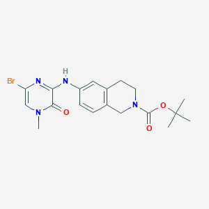 molecular formula C19H23BrN4O3 B8473958 tert-butyl 6-[(6-bromo-4-methyl-3-oxopyrazin-2-yl)amino]-3,4-dihydro-1H-isoquinoline-2-carboxylate 