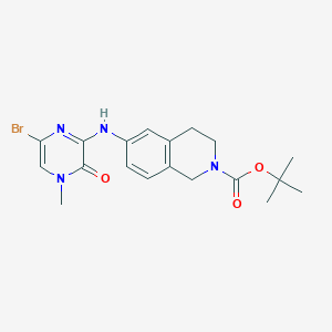 tert-Butyl 6-(6-bromo-4-methyl-3-oxo-3,4-dihydropyrazin-2-ylamino)-3,4-dihydroisoquinoline-2(1H)-carboxylate