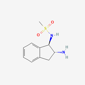 B8473991 N-[(1R,2R)-2-amino-2,3-dihydro-1H-inden-1-yl]methanesulfonamide CAS No. 403860-46-8