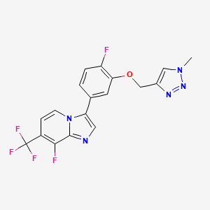 Imidazo[1,2-a]pyridine,8-fluoro-3-[4-fluoro-3-[(1-methyl-1h-1,2,3-triazol-4-yl)methoxy]phenyl]-7-(trifluoromethyl)-