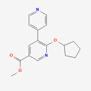 Methyl 6-(cyclopentyloxy)-5-(pyridin-4-yl)nicotinate