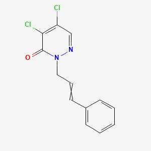 molecular formula C13H10Cl2N2O B8474381 4,5-Dichloro-2-(3-phenyl-2-propenyl)-3(2H)-pyridazinone 