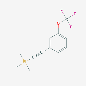 molecular formula C12H13F3OSi B8474580 Benzene, 1-(trifluoromethoxy)-3-[2-(trimethylsilyl)ethynyl]- CAS No. 866683-58-1