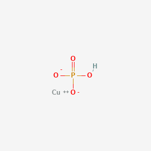 molecular formula CuHO4P B084746 Copper hydrogen phosphate CAS No. 13587-24-1