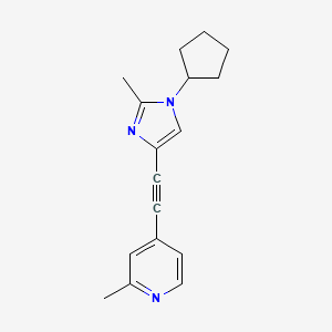 4-[(1-Cyclopentyl-2-methyl-1H-imidazol-4-yl)ethynyl]-2-methylpyridine
