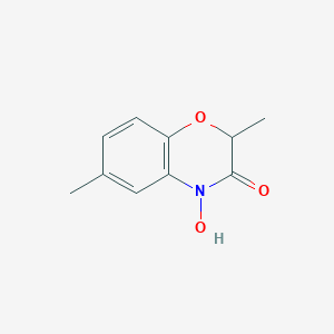 molecular formula C10H11NO3 B084749 4-Hydroxy-2,6-dimethyl-1,4-benzoxazin-3-one CAS No. 13212-64-1