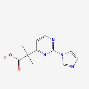 2-(2-(1H-Imidazol-1-YL)-6-methylpyrimidin-4-YL)-2-methylpropanoic acid