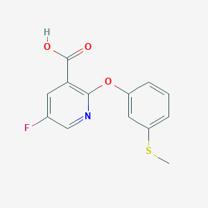 2-[3-(Methylsulfanyl)phenoxy]-5-fluoronicotinic acid