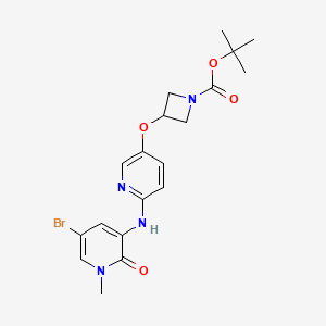 molecular formula C19H23BrN4O4 B8475010 tert-butyl 3-[6-[(5-bromo-1-methyl-2-oxopyridin-3-yl)amino]pyridin-3-yl]oxyazetidine-1-carboxylate 