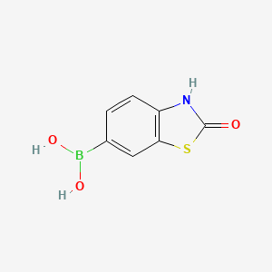 molecular formula C7H6BNO3S B8475061 B-(2,3-dihydro-2-oxo-6-benzothiazolyl)boronic acid 