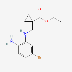 Ethyl 1-((2-amino-5-bromophenylamino)methyl)cyclopropanecarboxylate