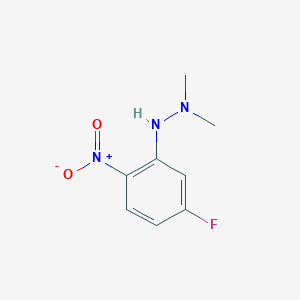 molecular formula C8H10FN3O2 B8475097 4-Fluoro-2-(2,2-dimethylhydrazino) nitrobenzene 