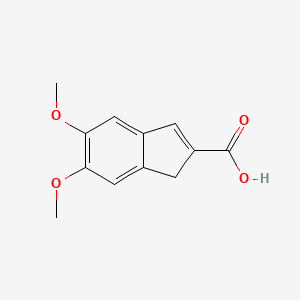 molecular formula C12H12O4 B8475106 5,6-dimethoxy-1H-indene-2-carboxylic Acid 