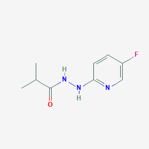 molecular formula C9H12FN3O B8475110 Isobutyric acid N'-(5-fluoro-pyridin-2-yl)-hydrazide 