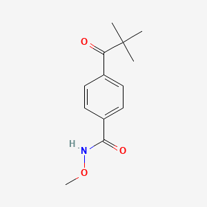 molecular formula C13H17NO3 B8475136 4-(2,2-Dimethylpropanoyl)-N-methoxybenzamide CAS No. 139681-40-6