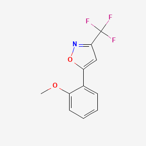 molecular formula C11H8F3NO2 B8475143 5-(2-Methoxyphenyl)-3-(trifluoromethyl)-1,2-oxazole 