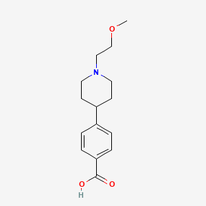 molecular formula C15H21NO3 B8475152 4-[1-(2-Methoxyethyl)piperidin-4-yl]benzoic acid 